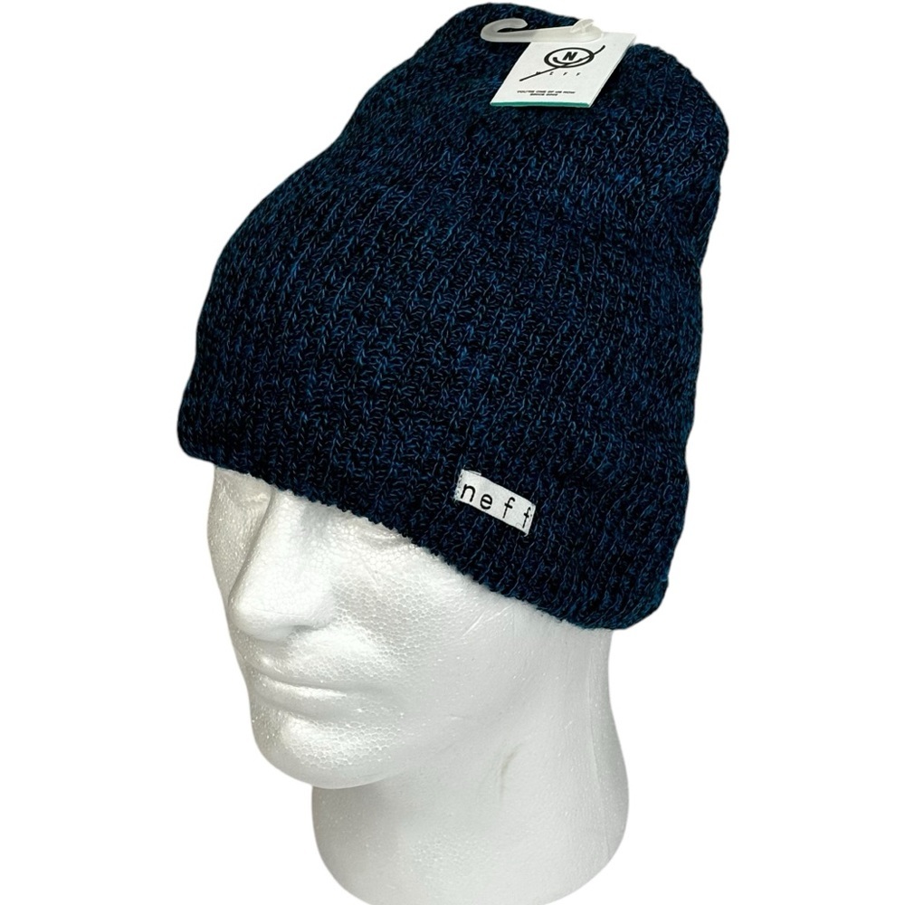 New Neff Navy Blue Knit Beanie Mens One Size fits Most